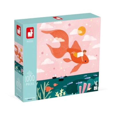 Image of Janod 1000 Piece Puzzle Sea Dream Suitable for Adults, Teens &amp; Kids Develops Patience and Dexterity Made in Europe FSC Certified 10 Years +, J02523