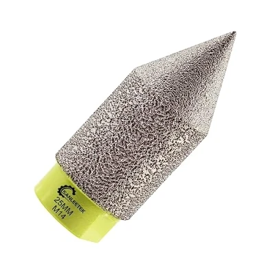 Image of Diamond Beveling Chamfer Bits 25mm Finger Milling SANLEETEK for Shaping Trimming Enlarging Grinding Existing Holes in Tile Porcelain Ceramic Granite Marble