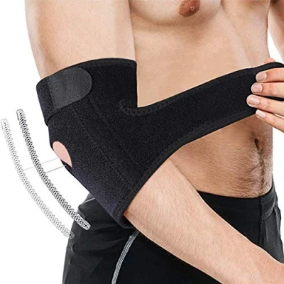 Image of Elbow Braces,Tennis Support Brace for Golfers and Tendonitis Compression Neoprene Sleeve Left Right Adjustable Fits Man Women