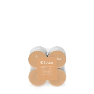 Image of Spaas Maxi Scented Tealights flatpack x8 10h, Delightful Dawn, Terracotta Orange