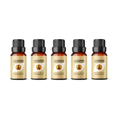 Image of Aroma Energy Jasmine Dilute Essential Oil 50ml (5 x 10ml Bottles) 100% Pure &amp; Natural