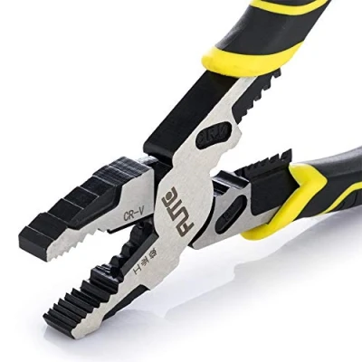 Image of 4 in 1 Pro Lineman Plier Tools 9 Combination Pliers with Wire Stripper+Crimper+Cutter+ Winding Function,Industrial Grade Linesman Plirs Chrome Vanadium Steel Forged