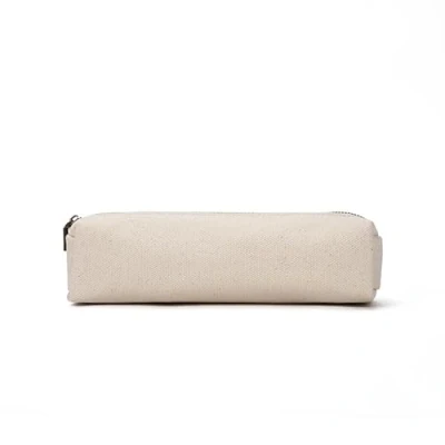 Image of eusbon Large Capacity Pencil Case Rectangle Pouch for Stationary Storage, Beige