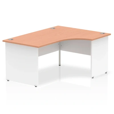 Image of Impulse Panel End 1600 Right Hand Crescent Desk Beech Top TT000039