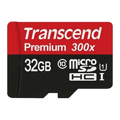 Image of Transcend 32GB Premium MicroSDHC Class 10 UHS I Memory Card Black