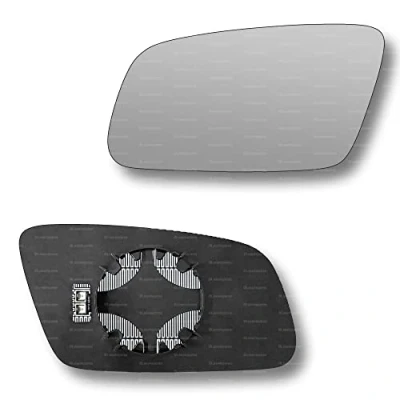 Image of Less4spares Replacement Wing Mirror Glass Left Compatible with Audi A3 2000 2003 CLIP ON Passnager Near Side N/S Heated Convex
