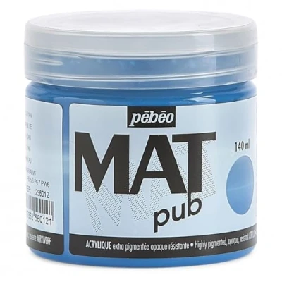 Image of PEBEO Mat Pub, Cyan Blue, 140ml