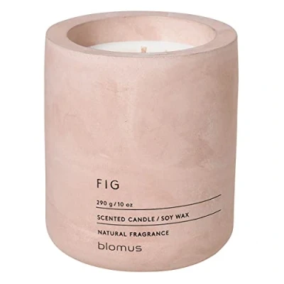 Image of Blomus 65655 Fraga Scented Candle Rose Dust L Soy Wax Concrete,Medium