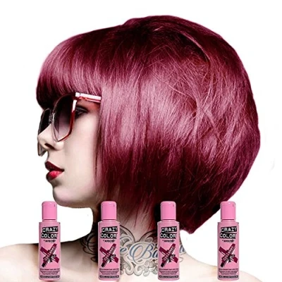 Image of Renbow Crazy Color Semi Permanent Hair Dye Cream 4 x Cyclamen 100ml