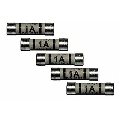 Image of 20x 1 Amp Domestic 240V Household Mains Plug Fuse Electrical Cartridge Fuses