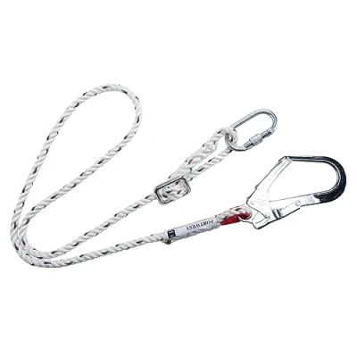 Image of Portwest Adjustable Restraint Lanyard , Size: One Size, Colour: White, FP22WHR