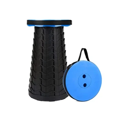 Image of Telescopic Stool Adjustable Camping Fishing Outdoor for Camping,Fishing,Hiking,Light and Sturdy(blue).