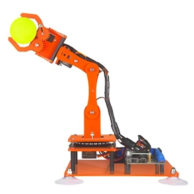 Image of Adeept 5 DOF Robot Arm Kit Programmable STEM Educational Axis with OLED Display DIY Model Buliding Compatible Arduino IDE（PDF Tutorial via Download Link）（Orange）