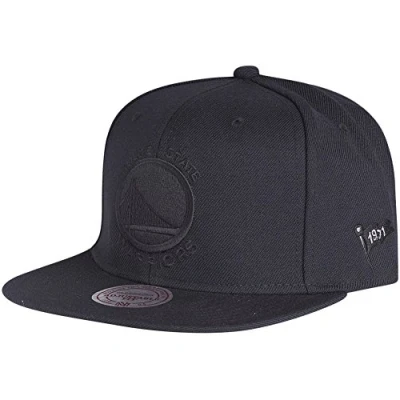 Image of Mitchell &amp; Ness Golden State Warriors Black on Snapback NBA Cap
