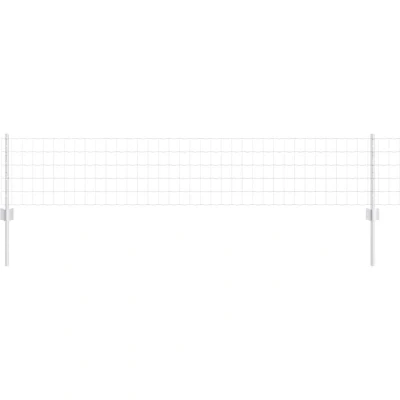 Image of vidaXL Euro Fence with 22 U Posts Silver 0,4x50 m Steel