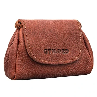 Image of STILORD &#039;Bronn&#039; Leather Pouch Small Vintage Purse for Money and Key Coin Bag Women Men Mini Cash Wallet Genuine Leather, Colour:Kara Cognac