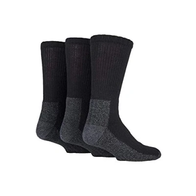 Image of Work Force Mens 3 Pack Heavy Duty Socks (6 11 UK, Black WFH0090)