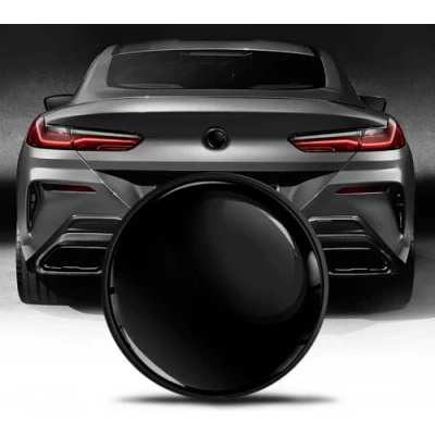 Image of Biomar Labs Rear Trunk Tuning Badge 74mm Compatible with BMW Emblem Bonnet Boot 51148219237 Black EZ 28