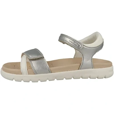 Image of Geox J Sandal Soleima Gir, Silver White, 11 UK Child