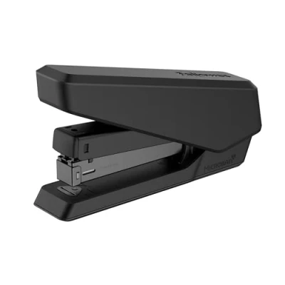 Image of Fellowes Jam Free Stapler, 25 Sheet Capacity LX850 Easy Press Full Strip Antibacterial Manual Stapler Uses Both 24/6mm and 26/6mm Staples Black