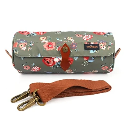 Image of TOURBON Cycling Front Handlebar Bag Waterproof Bike Pannier Utility Tool Pouch Flower Pattern