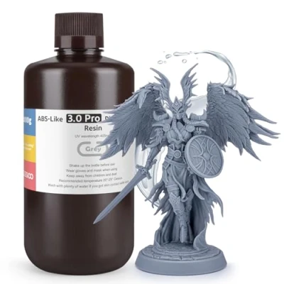 Image of ELEGOO ABS Like Resin 3.0 Pro Resin, UV 3D Printer with Strong Scratch Resistance and Impact Resistance, Photopolymer for LCD Grey 1000g