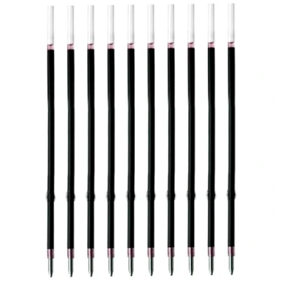 Image of 10 Pcs Ballpoint Pen Refills, Length 107 mm, Retractable Smooth Writing, Smudge Free Replaceable Refills (Red)