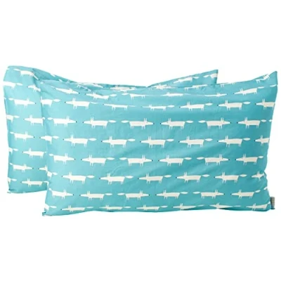 Image of Scion Living Mr Fox Standard Pillowcase Pair Teal