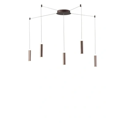 Image of Candle LED 5 Light Ceiling Pendant, Bronze