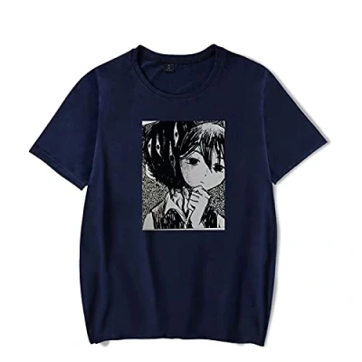 Image of Omori Merch Tshirt Unisex,Men’s Short Sleeves T Shirt Game Tee Crew Neck Harajuku Casual Top Navy