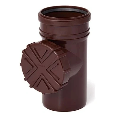 Image of Brown 110mm Gutter Downpipe Leaf Guard Strainer Basket Filter Cleaner