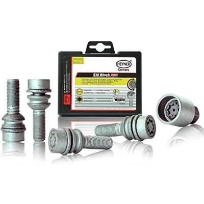 Image of Heyner Germany Stil Block PRO Locking Wheel Nuts Fits: Audi Q7 M14x1.5 Set 4 Locks Thatcham Bolts 299/5