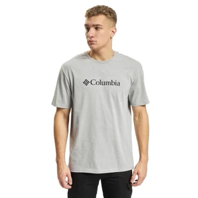 Image of Columbia Men&#039;s CSC Basic Logo Short Sleeve Shirt, Grey Heather, Size XL