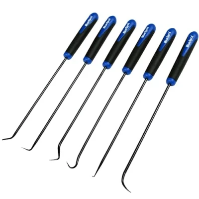 Image of 6 Pcs BlueSpot Extra Long Reach PICK &amp; HOOK Probe Set O Ring Automotive Car Seal Remover Garage Workshop Mechanics Vehicle Repair