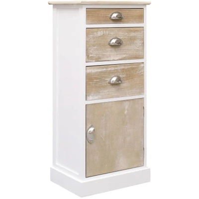 Image of vidaXL Side Cabinet 38x28x86 cm Paulownia Wood