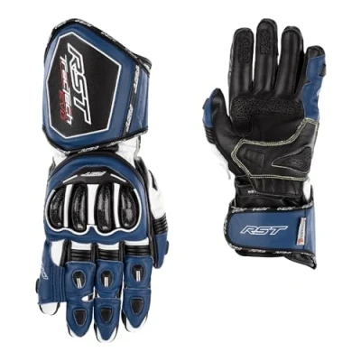 Image of RST Tractech Evo 4 CE Aramid Motorcycle Gloves (Blue, White, Black, M)