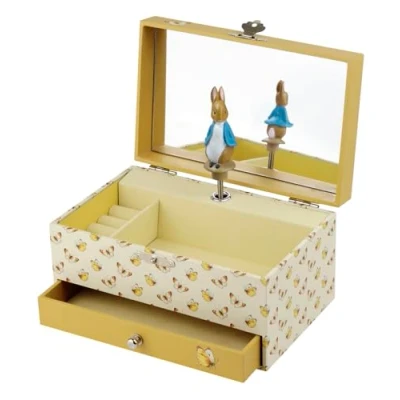 Image of Trousselier Peter Rabbit Treasure Box &amp; Musical Jewellery Ideal Children&#039;s Gift Vivaldi Spring Music Colour: Green