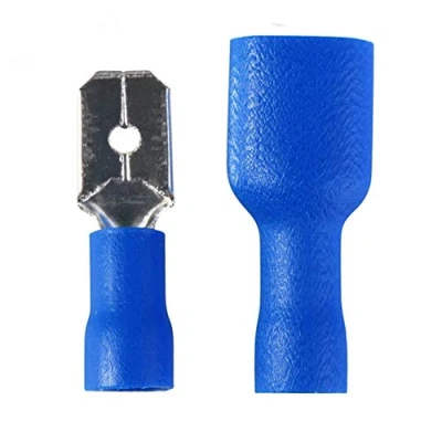 Image of 100Pcs Crimp Connectors,Electrical Connectors, Spade Wire Connector 50 Female and Male(Blue)