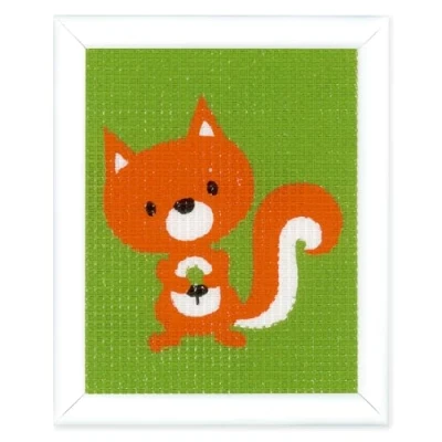 Image of Vervaco Tapestry Kit: Little Squirrel, NA, 12.5 x 16cm