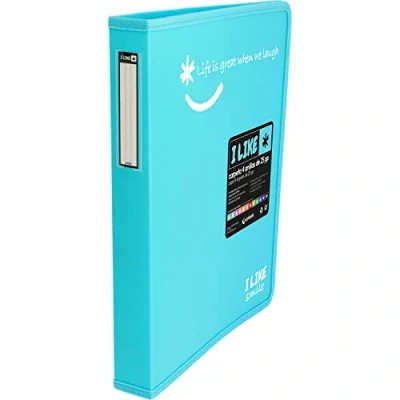 Image of Grafoplás 30121633. Ring Binder, Light Blue, A4+, 4 Rings 25 mm, Polypropylene, Like Smile