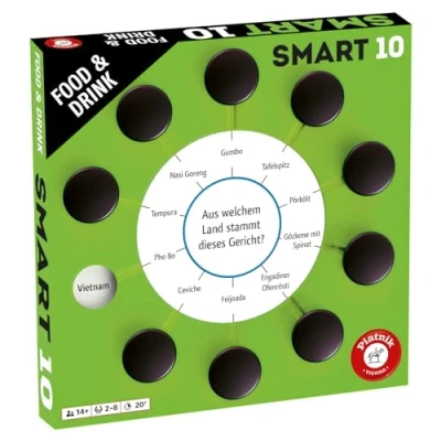 Image of Piatnik 7192 Expansion 100 Questions 1000 Answer Possibilities Playable with The Original Game Family Edition, Smart 10 Extension 1 Food &amp; Drink, Erweiterung Drink