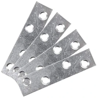 Image of 4X Zinc Plated 75mm Mending Plates Heavy Duty Metal Repair Flat Fixing Joining/DIY