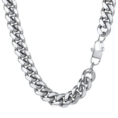 Image of PROSTEEL Stainless Steel Heavy Necklace Men’s Titanium Curb Chain 20 inch