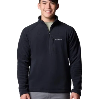 Image of Columbia FAST TREK HALF ZIP Fleece jumper, Men&#039;s, Size: XXL, Black