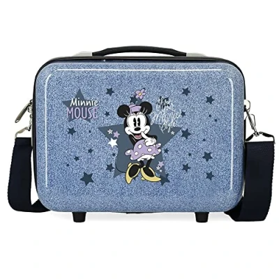 Image of Disney Minnie Style Adaptable Toiletry Bag with Blue Shoulder Strap 29x21x15 cms Rigid ABS 9.14L 0.6 kgs