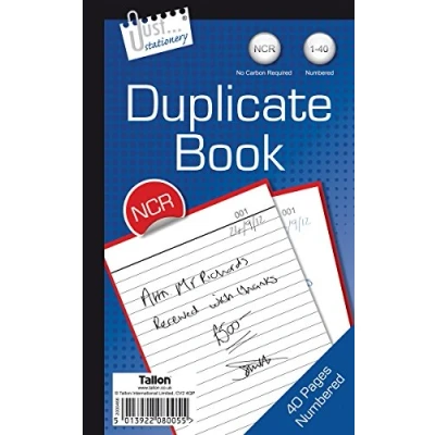 Image of Just stationery Full Size Duplicate Book Notebook, 128 x 200mm, 4023/48