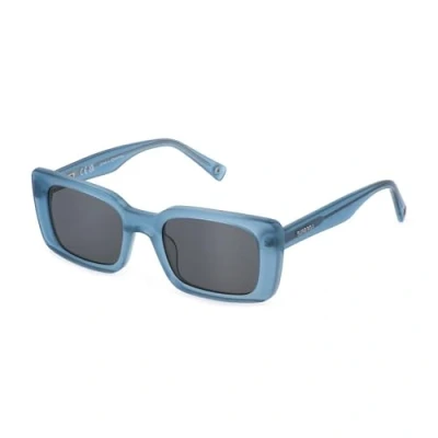 Image of STING Unisex&#039;s SST477 Sunglasses, Azure TOP+Shiny Opal Azure, 51
