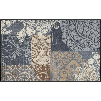Image of wash + dry Door Mat, Polyester, Grey, 75 x 120 cm