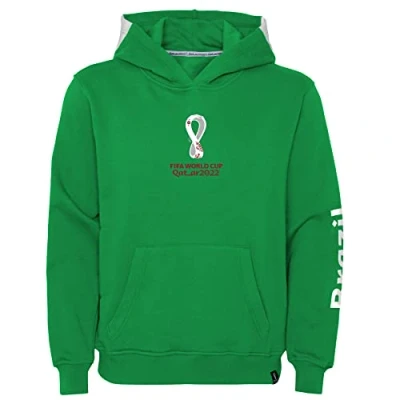 Image of Official FIFA World Cup 2022 Girls Hoodie, Women&#039;s, Brazil, Team Colours, Large Green