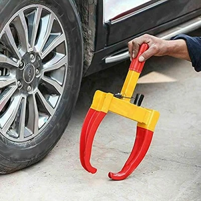 Image of Heavy Duty Wheel Clamp Caravan Trailer Car Motorhome Security Lock with 2 Keys